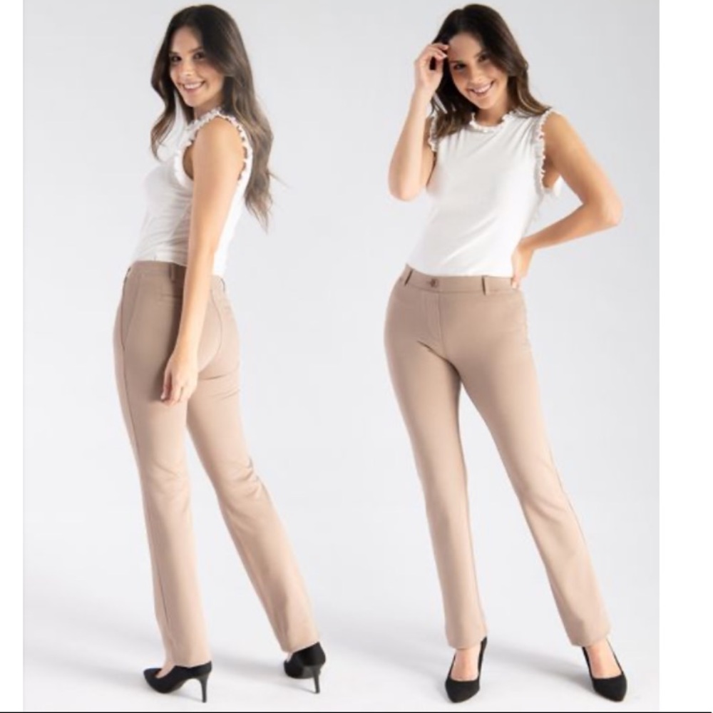 Betabrand Straight Leg Dress Yoga Pants Medium